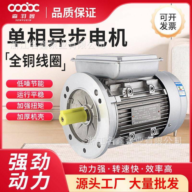 相异步电动机370/0.75w/4级家用220V铝壳YL低速电机立式设备用