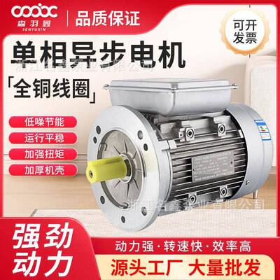 相异步电动机370/0.75w/4级家用220V铝壳YL低速电机立式设备用