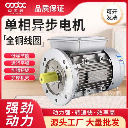 相异步电动机370/0.75w/4级家用220V铝壳YL低速电机立式设备用