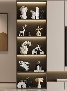 客厅玻璃展示酒柜摆件艺术软装电视柜玄关餐柜装饰品高级感摆设