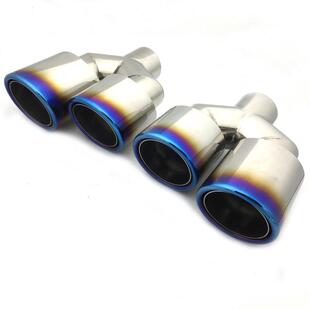 不锈钢排气管改装 双管尾管消声器 通用 一出二汽车尾喉 厂家直销