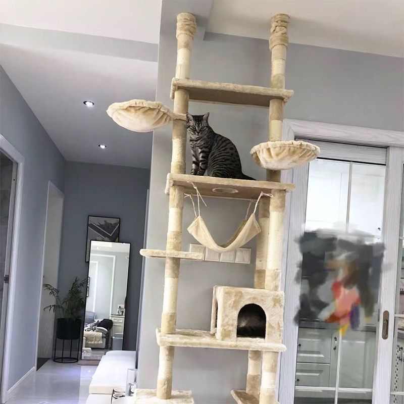 猫爬架通天柱大型猫架城堡趴架顶天架子不占地多功能猫窝猫树一体
