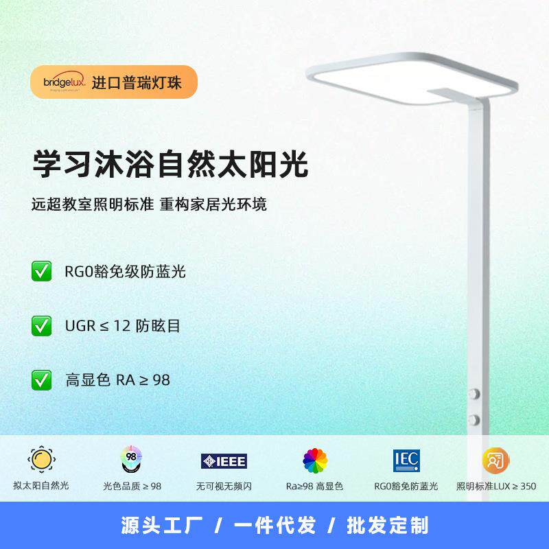 立式全光谱台灯儿童书桌学习专用护眼灯阅读落地灯大路灯防近视