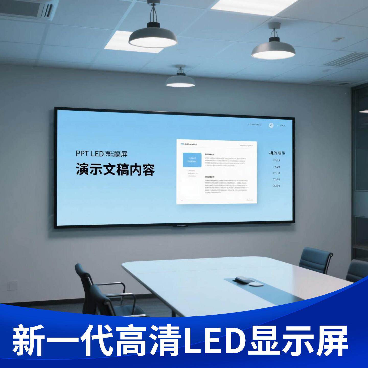 4K高清会议大屏会议电视大屏LED显示屏滚动广告牌全彩电子显示屏