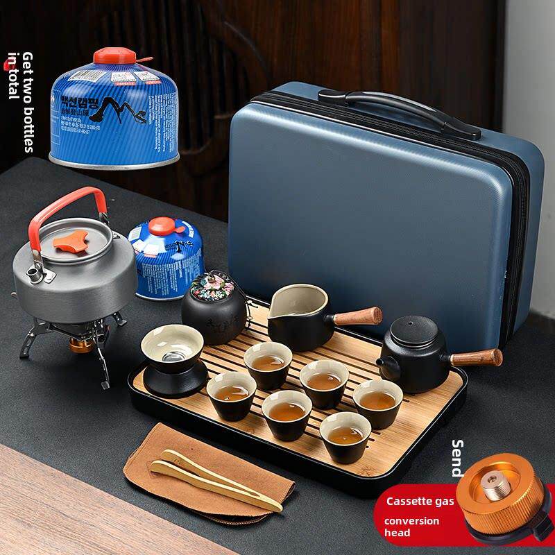 旅行茶具手提袋户外装备功夫车户外露营式泡茶水壶茶炉