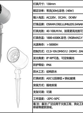 仿依古姿妮ECO-TGDYDMX52-DA全LI调光调色彩1RGBW户外防水3地6W插