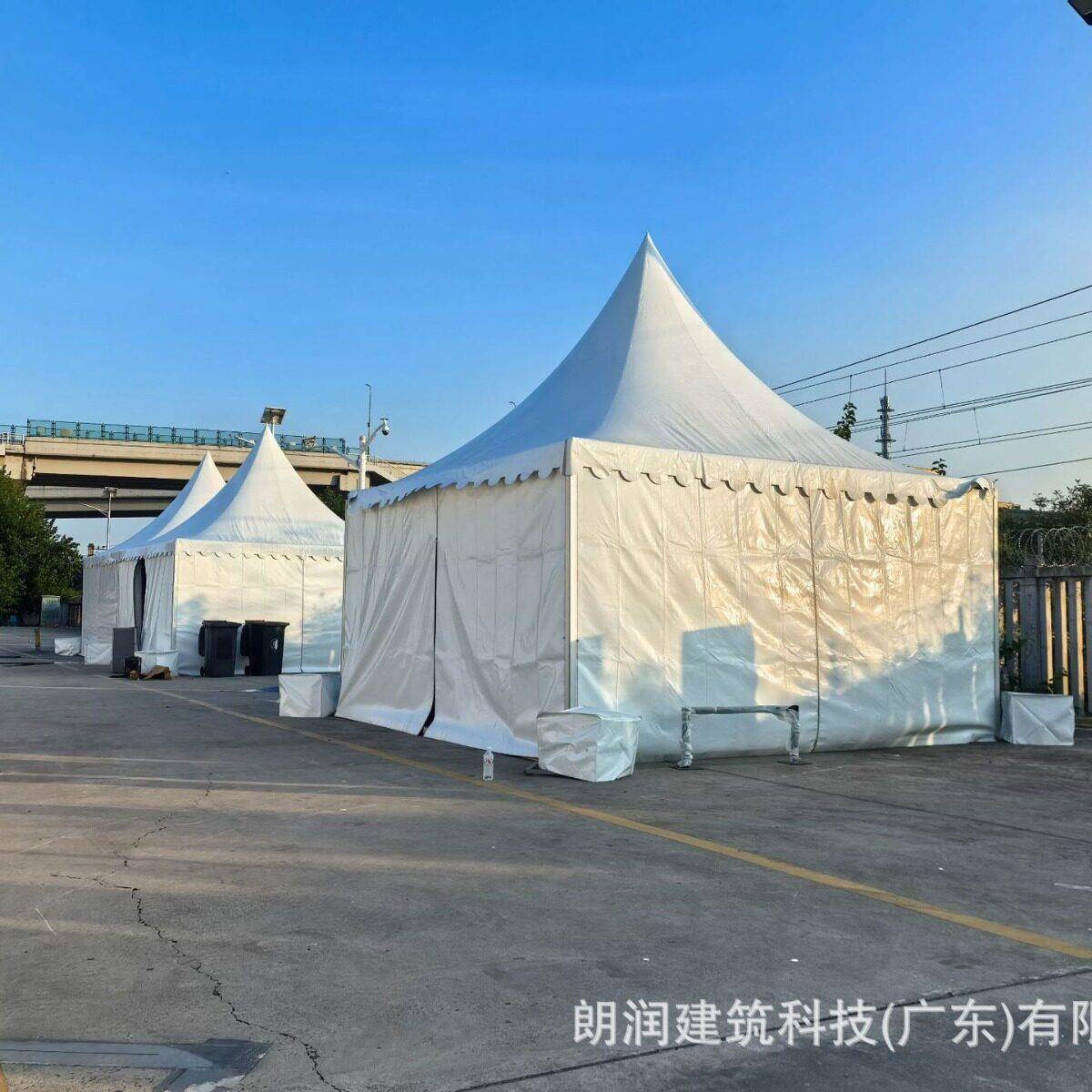 尖顶帐篷欧式户外铝合金篷房广告棚商用室外活动展棚朗润厂家