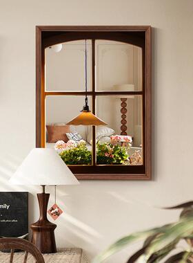 式al202505田园镜面装饰法画窗镜子摆件外画装饰镜空间延卧伸客厅