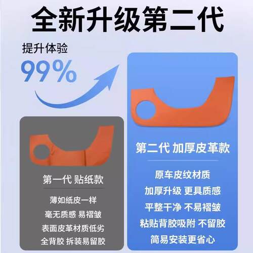 AITO问界M9车门防踢垫加厚款车门板保护贴防刮踩内饰改装用品配件