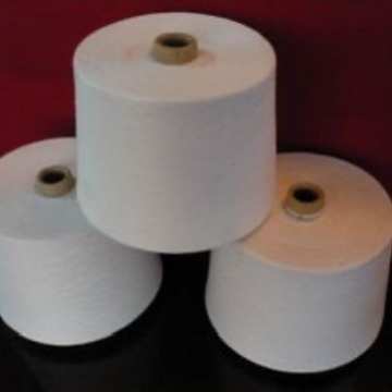 纱线批发粘胶/兰精M 50/50 40支白色混纺纱有机再生混纺棉纱