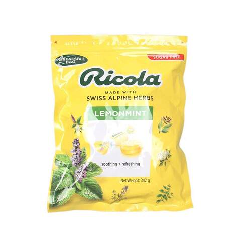 瑞士糖果Ricola利口乐柠檬薄荷润喉糖糖果零食