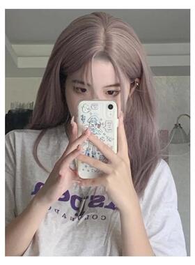 新款直销中分假发女长发自然灰紫色八字时尚无刘海显白女团中长JK
