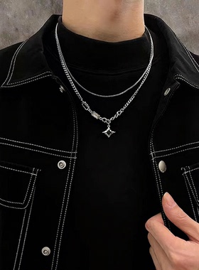 项链嘻哈设计小众个性配饰项链
