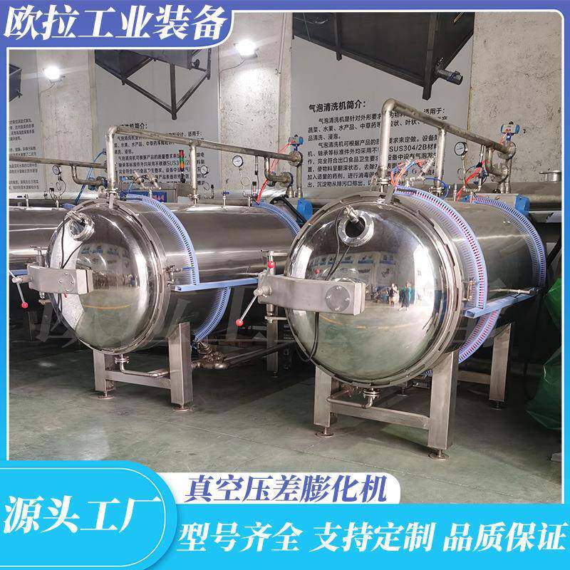 红枣压差膨化机大型苹果脆葡萄干膨化机藕片膨化干燥设备