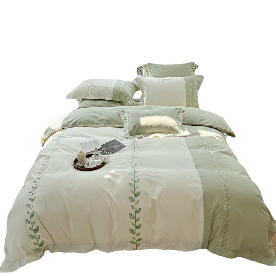 保暖棉支全磨毛刺绣简约黎60件套床上用品加厚1秋冬贝卡被套.8m四