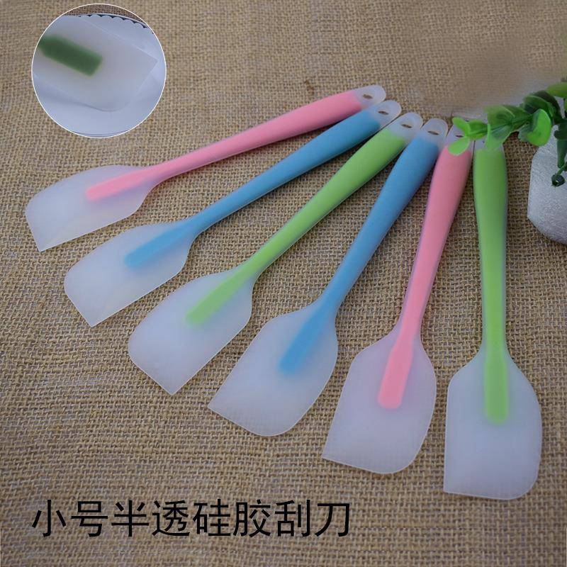 加厚小号半透明全包一体硅胶刮刀烘焙奶油搅拌刀蛋糕抹刀烘焙工具