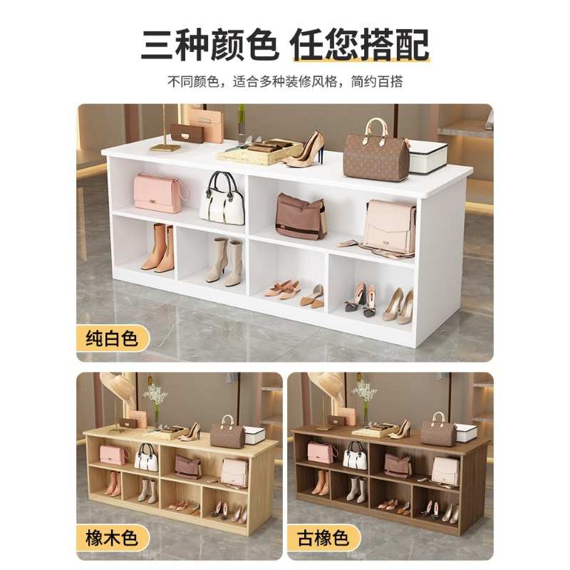 服装店中岛柜双面展示柜白色展台童装店女装流水台服装桌子展示台