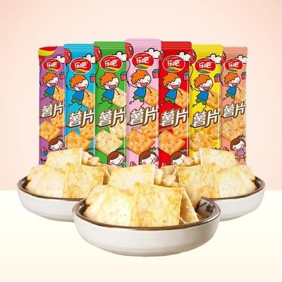 乐吧薯片散装芥末味非油炸整箱休闲食品天津原味好吃的零食大