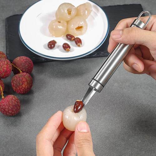 不锈钢虾线剔除刀挖虾胃剥虾壳取虾线神器挑去虾线开虾背龙眼去核