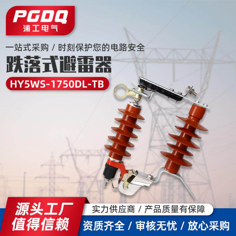 跌落式避雷器HY5WS-17/50DL-TB10KV高压可卸式氧化锌避雷器