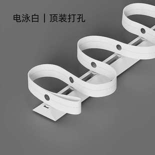 可轨道加厚 滑道静音窗帘铝合金帘滑轨超薄弯曲纱帘蛇形导轨嵌入式