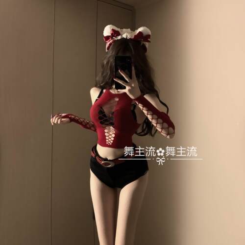 新款酒吧DS演出服DJ领舞chic性感辣妹镂空bgo点舞爵士舞时尚套装