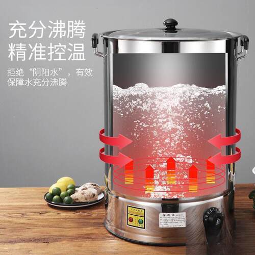 坐月子煲水锅煮水桶烧水锅烧水桶热水桶电煮艾叶煮水器50升插电无