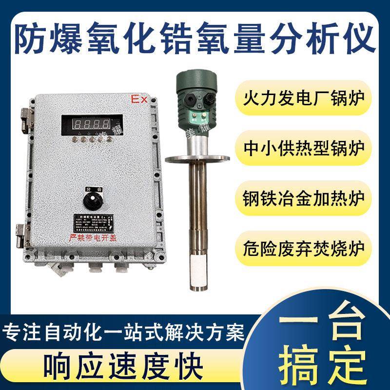 氧化锆氧量分析仪锅炉烟道探头氧含量分析仪不锈钢陶瓷传感器