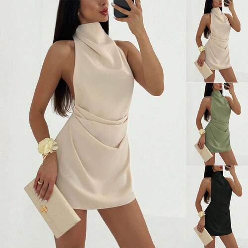 Dress Skirt Womens Sexy Casual Ruched Party Fashionable