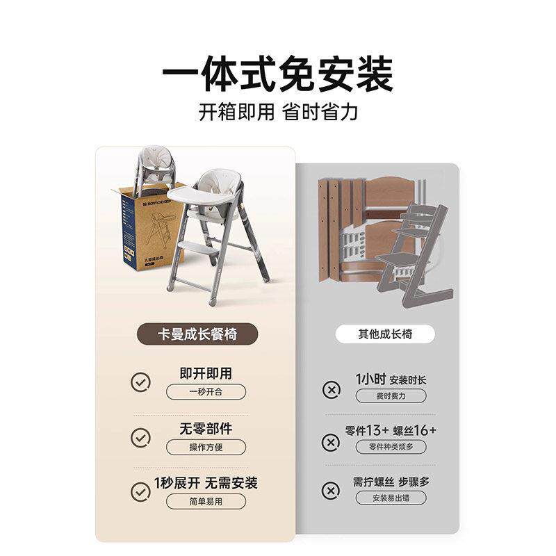 卡曼成长椅宝宝餐椅儿童吃饭家用多功能折叠座椅婴儿新生套件椅子