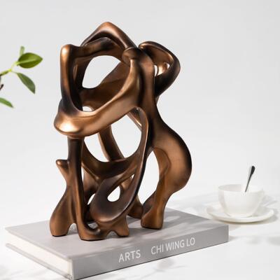 A114轻书奢居异型树根雕家饰品摆件样板房塑建筑艺术摆设房书柜书