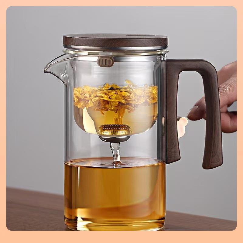 茶磁吸家用冲茶壶泡茶飘逸杯泡茶壶泡茶器玻璃过滤茶水分离