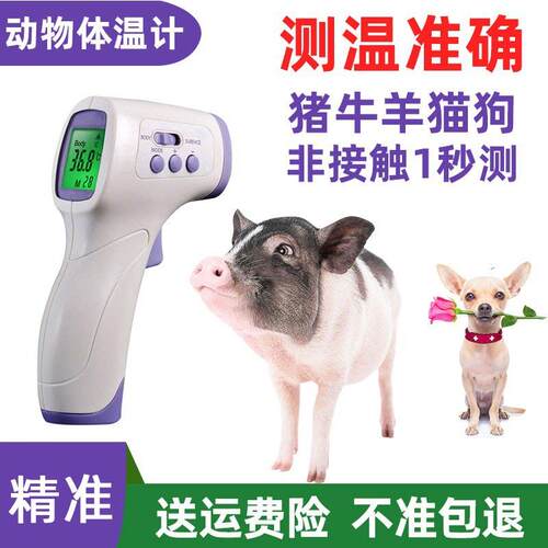 动物精准】猪用体温计 宠物兽用电子体温计猫狗牛羊红外线 线1秒