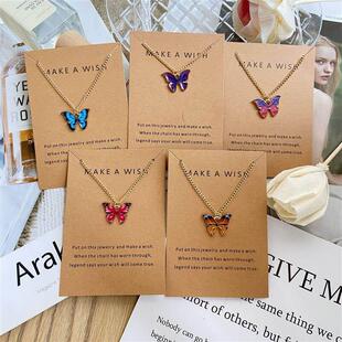 Hot Sale Boho Butterfly Pendant Necklace波西米亚蝴蝶吊坠项炼
