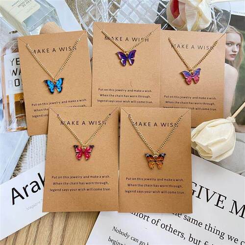 Hot Sale Boho Butterfly Pendant Necklace波西米亚蝴蝶吊坠项炼