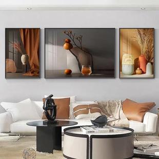 美克美家官方旗舰店客厅挂画沙发背景墙画艺术感高端餐厅花卉装饰