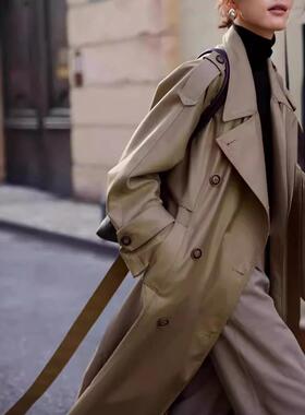 Women's Casual Commuter Button Long Coat Jacket Fitted