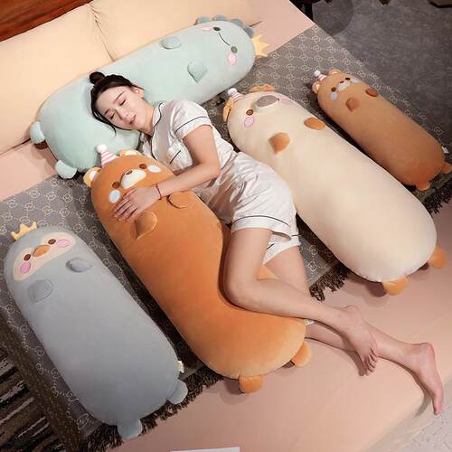 Cute long bolster pillow, suitable as a sofa cushion or dorm