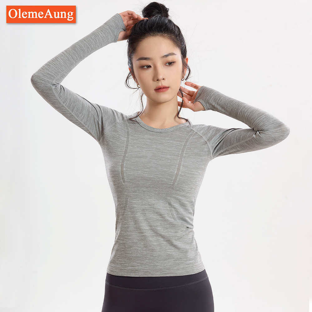 无缝一体瑜伽服圆领修身显瘦运动长袖2024秋冬上衣t恤百搭,运动/瑜伽/健身/球迷用品,瑜伽t恤,淘宝优惠券,粉丝福利购,淘宝优惠卷