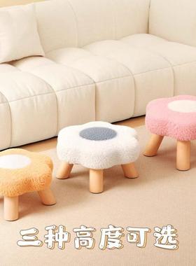 小凳子用凳矮沙发凳软包家板凳厅网红茶几67458凳实木儿童坐凳垫