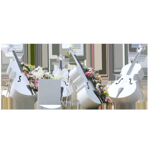 铁艺大提琴雕塑园林景观户外房产庭院小区售楼处装饰美陈小品