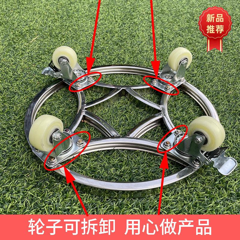 不锈钢花盆可移托动盘架滚轮置物托ZUZ架带轮景盆架