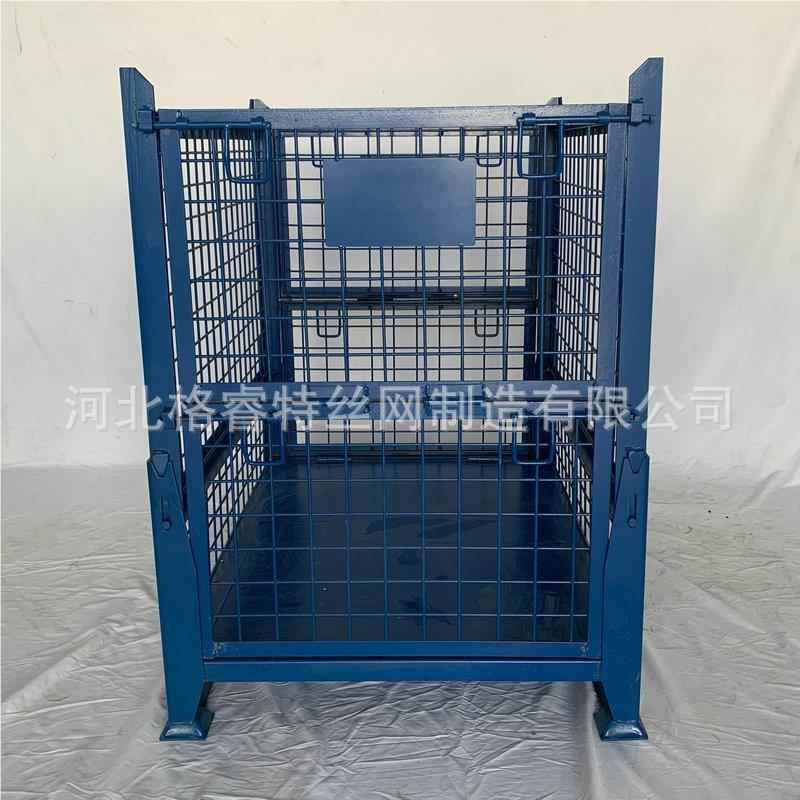 移动叠式仓笼仓库储型金属推车铁框铁笼重256周转箱蝴折蝶笼车