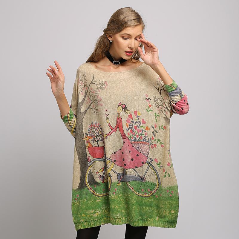 sweater pullover one-shoulder wear outer bottom girl fat