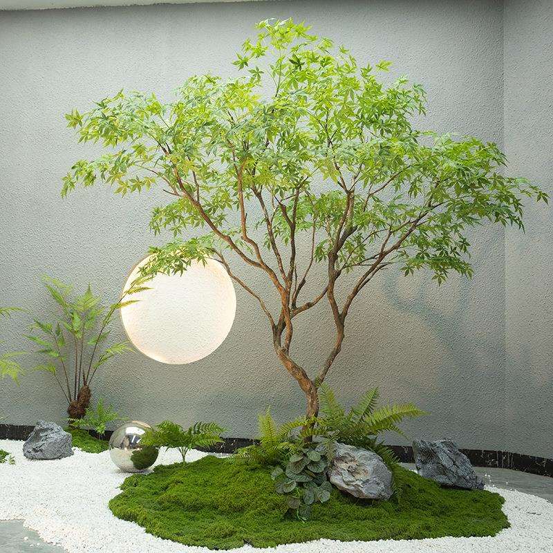 仿真青枫树枫叶树装饰假树橱窗绿植造景室内仿生植物落地仿真绿植