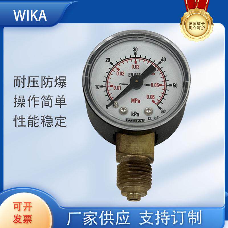 威卡wika压力表铜合金材质标准版工业通用仪表111.10.040压力表
