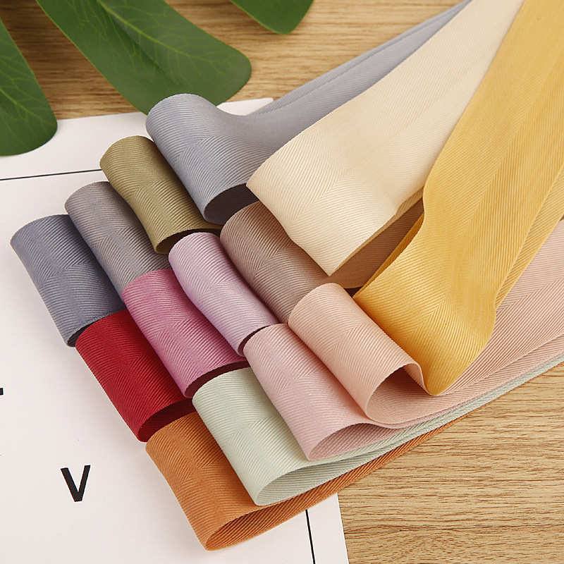 单人字纹涤棉缎带 服装鞋花花束包装蝴蝶结diy发饰材料