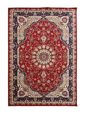 正品波土耳其传统斯族图案民波斯编织聚丙烯和蓝色经红典商店地毯