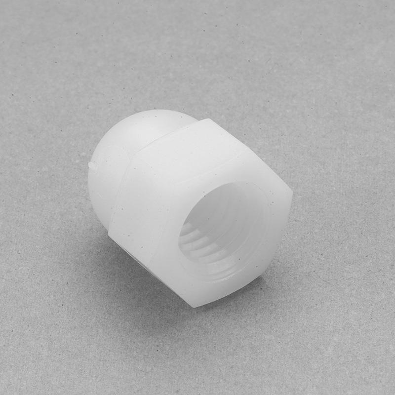 尼龙六角盖型螺母白色145半圆球头螺盖型防锈螺母5M6M8塑料M防尘