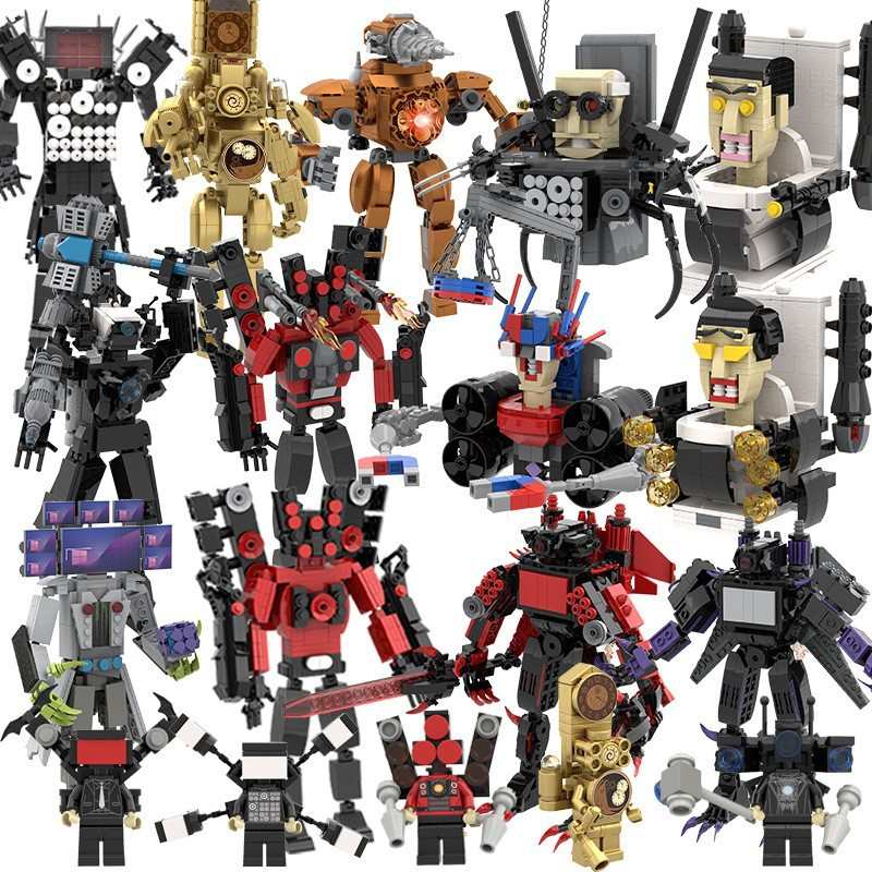 Skibidi Toilet Cameraman Building blocks MOC Titan Audio man